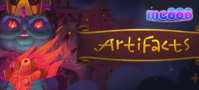 Tampilan visual slot Artifacts dengan tema petualangan arkeologi dan gulungan emas.